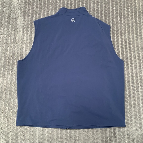 Peter Millar Vest Mens XXL 2XL Navy Blue Crown Crafted Jacket Full Zip Pockets - Picture 8 of 15